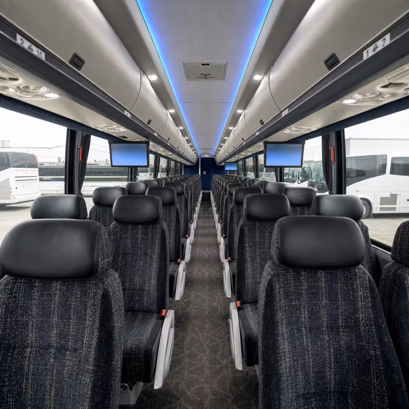 40-56 Passenger Charter Bus Interior