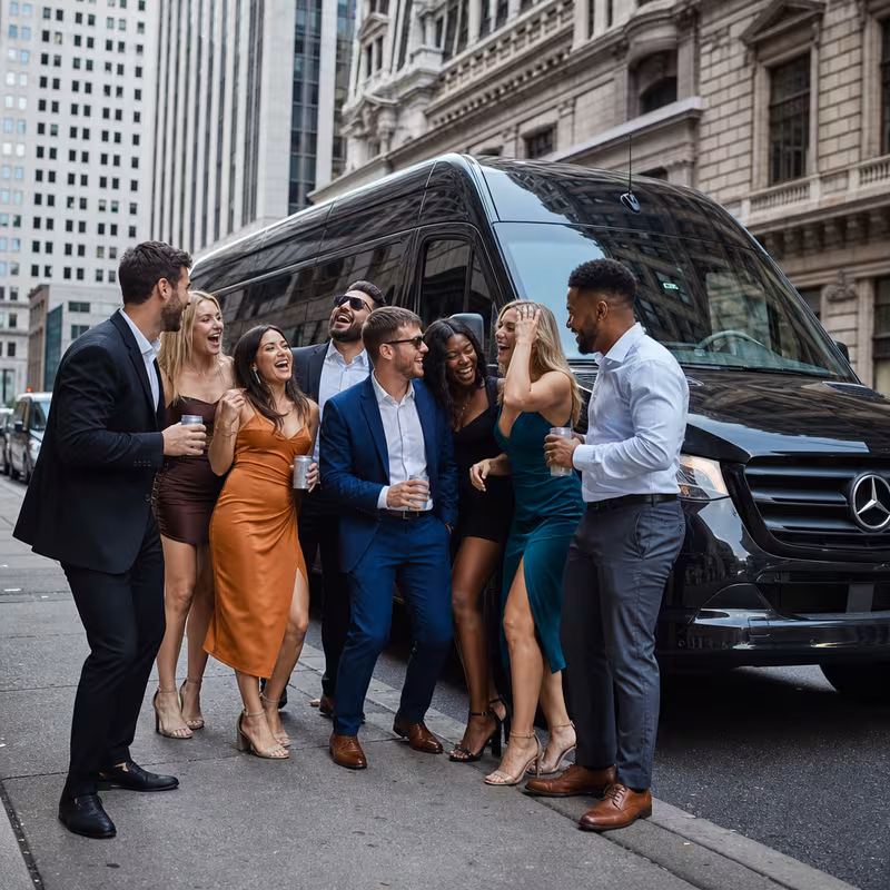 Philadelphia Bachelor & Bachelorette Transportation fleet vehicle