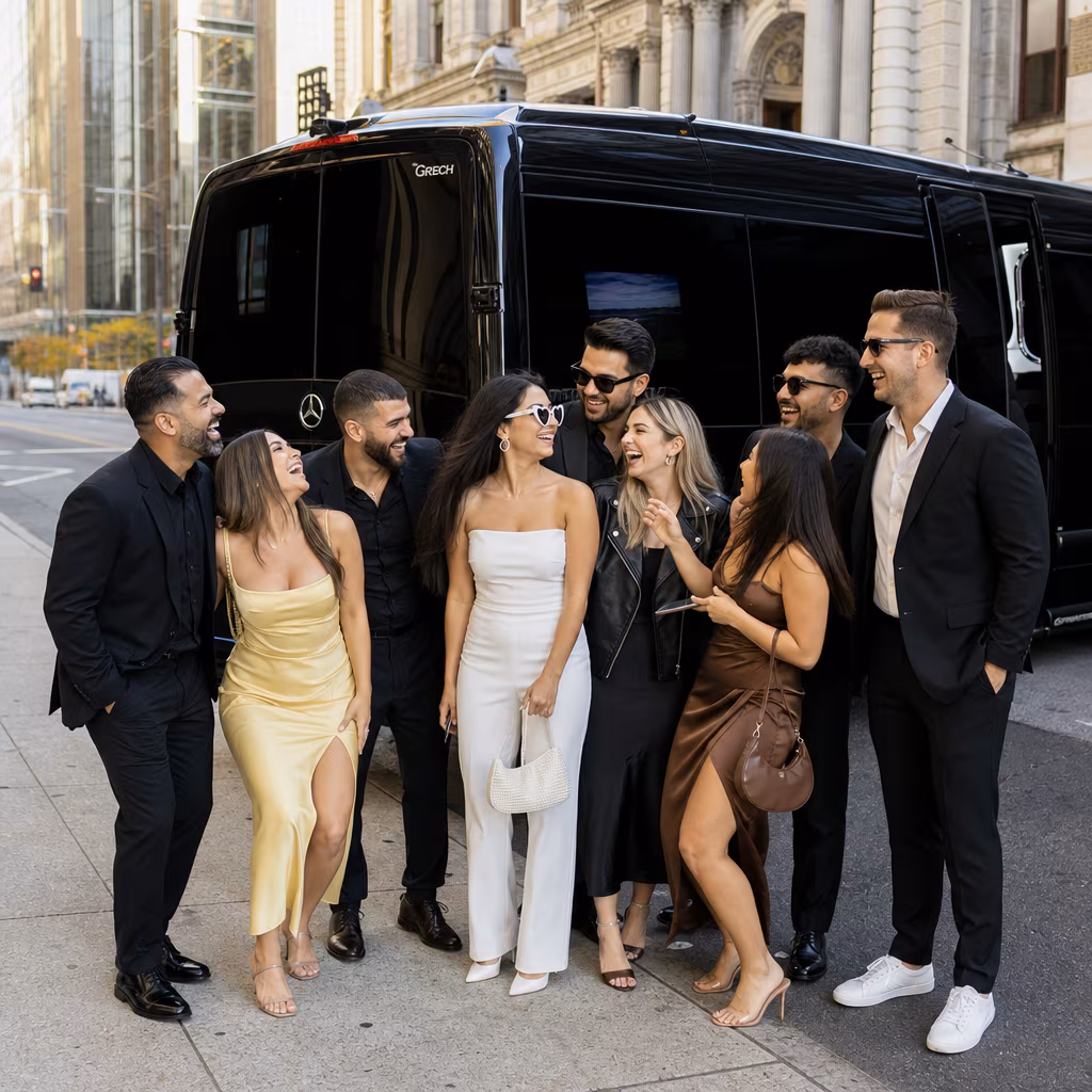 Bachelor and bachelorette party bus