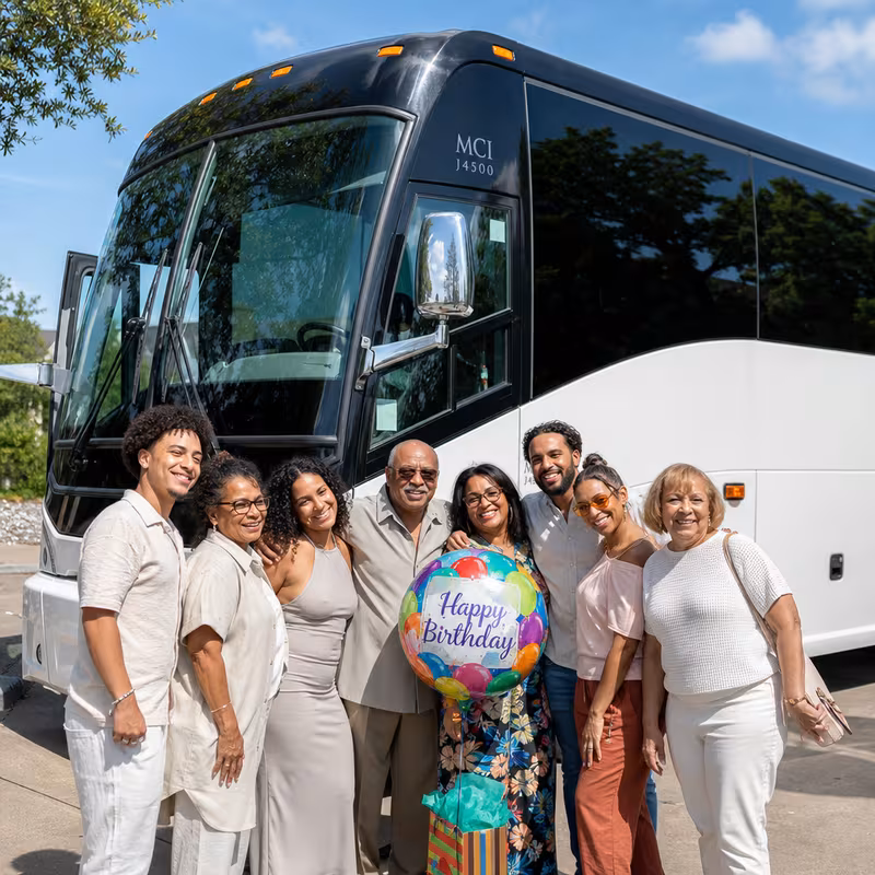Passengers loading luggage while boarding an Philadelphia group shuttle