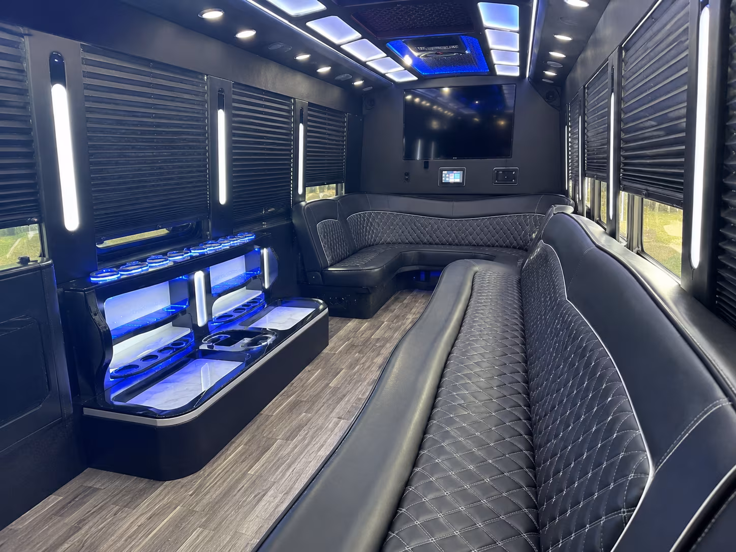 Philadelphia Birthday, Sweet 16, & Quinceañera Transportation party bus exterior