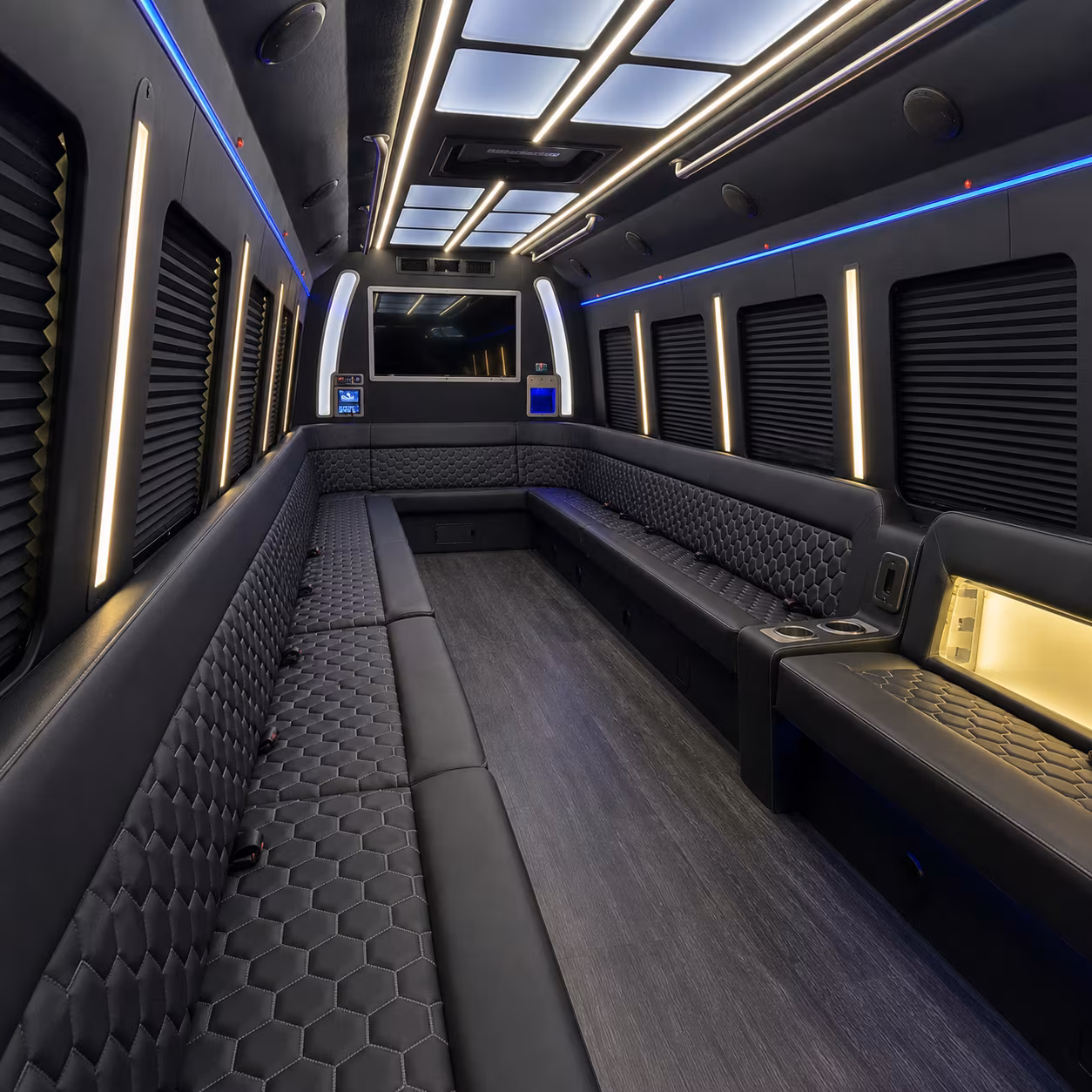 Philadelphia Birthday, Sweet 16, & Quinceañera Transportation party bus exterior