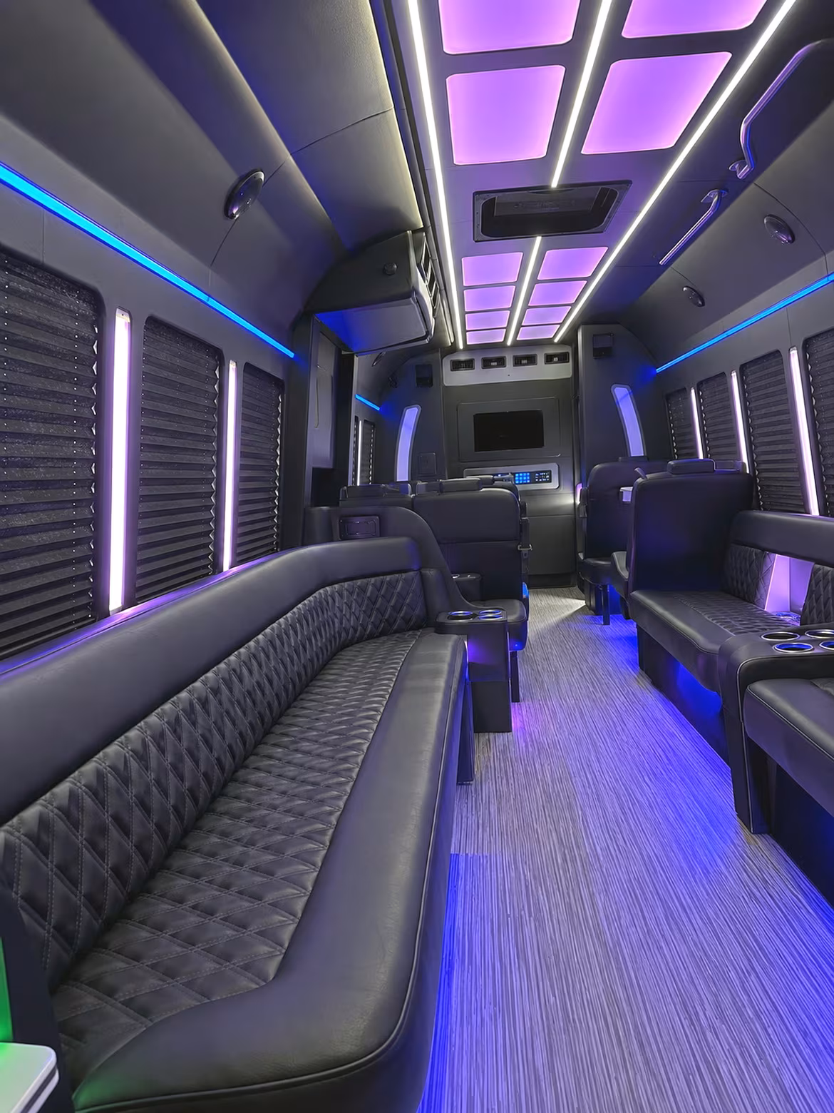 Philadelphia Prom & Homecoming Transportation party bus interior