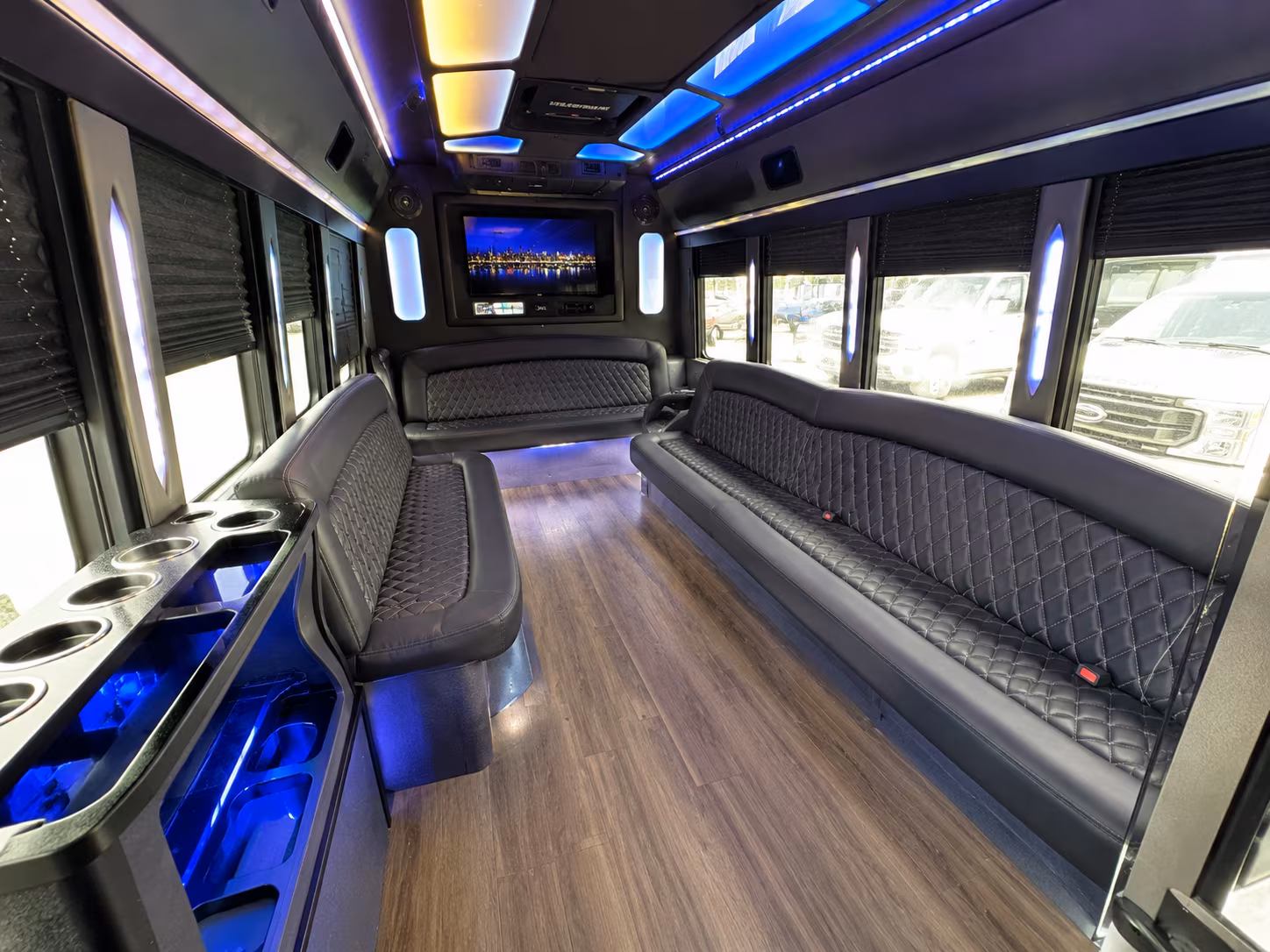 Philadelphia Sporting Event Transportation party bus exterior