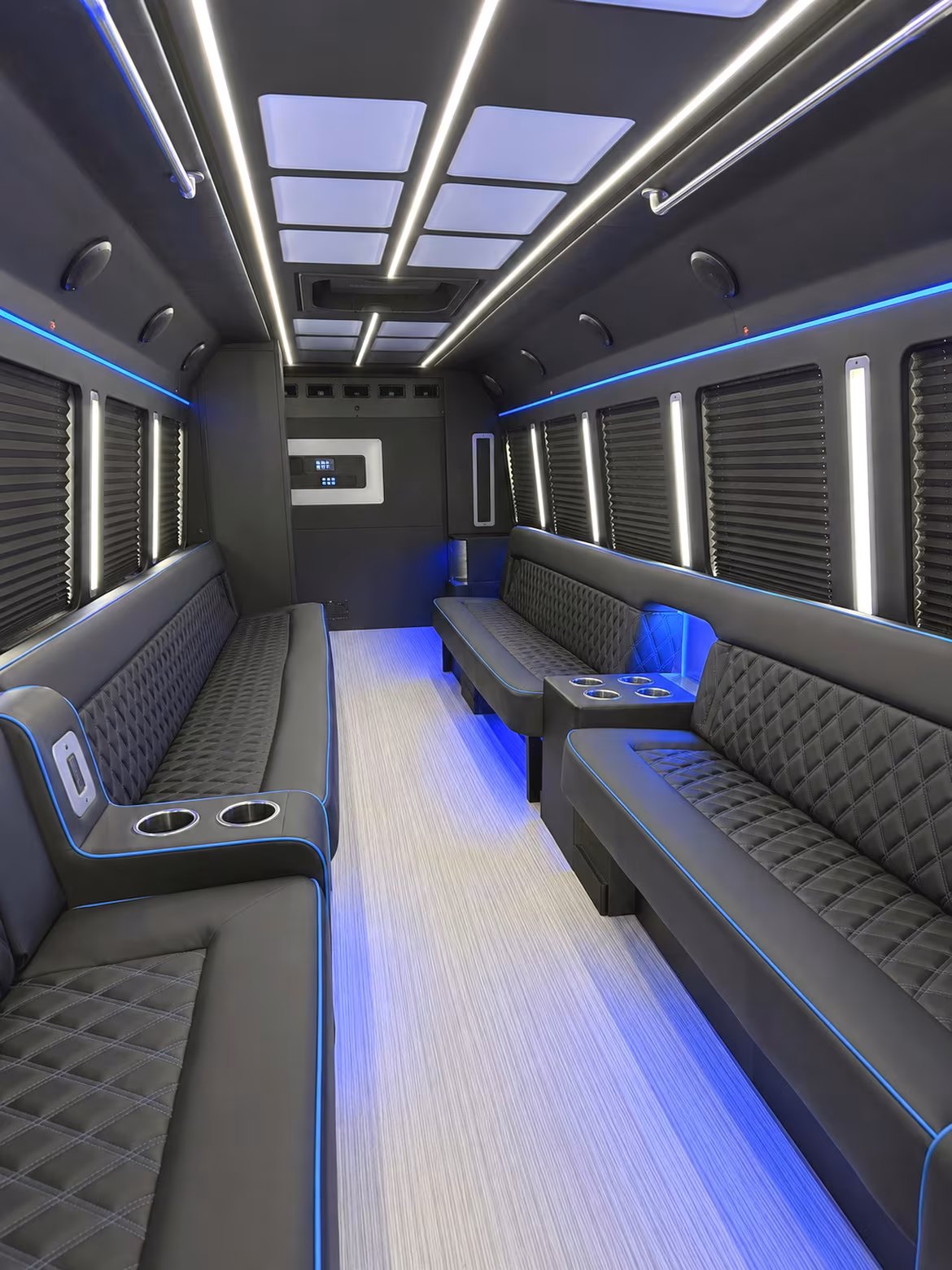 Philadelphia Sporting Event Transportation party bus interior
