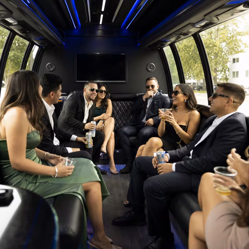 Black Mercedes Sprinter van staged for an Philadelphia Private Event Transportation group