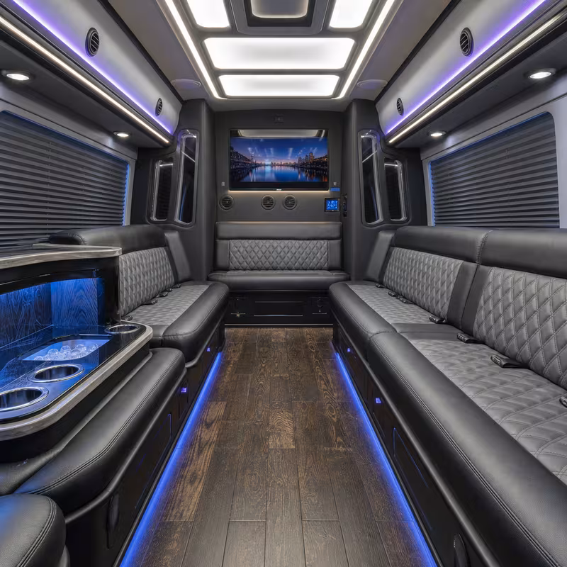 14 Passenger Sprinter Limo Interior